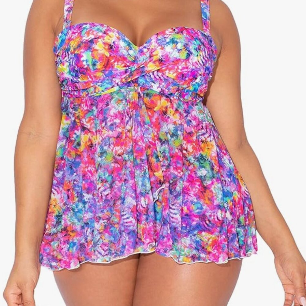 34DDD Smart & Sexy Tanktini With Built In Bra